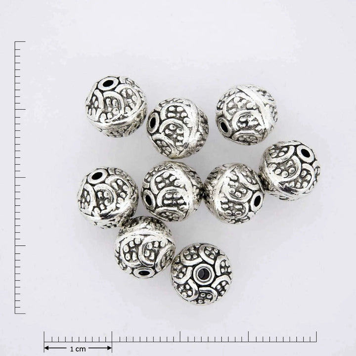 Silver jewelry findings sphere.