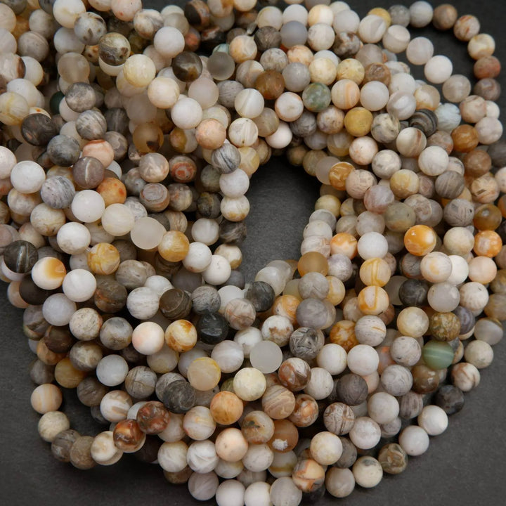 Bamboo Leaf Agate Beads