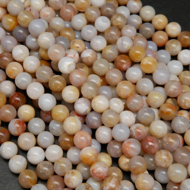 Winter blossom agate beads.