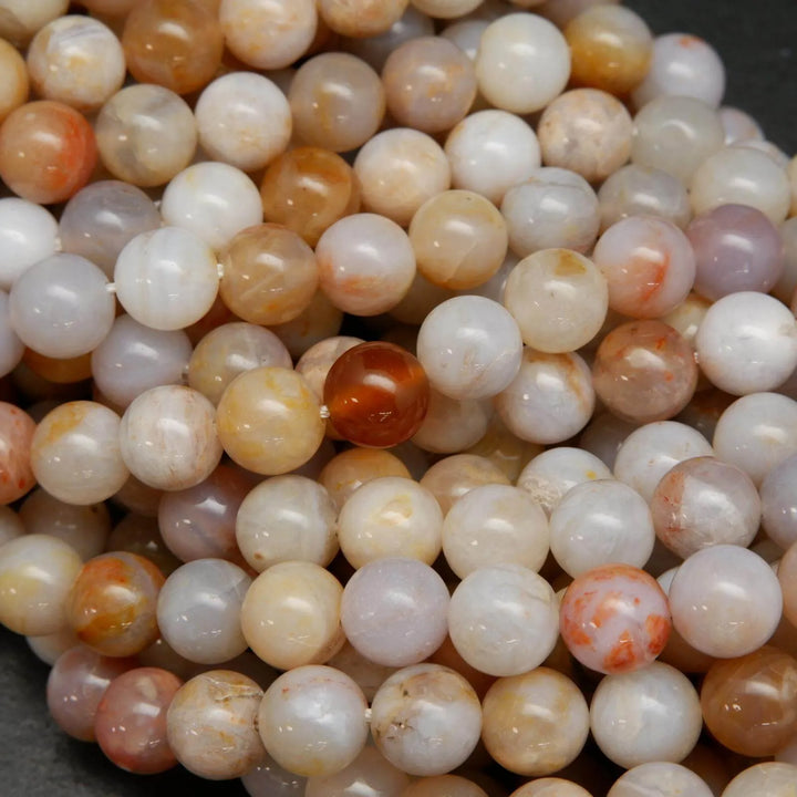 Winter blossom agate beads.