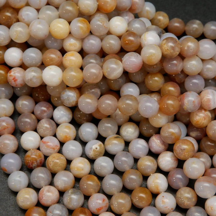 Winter blossom agate beads.