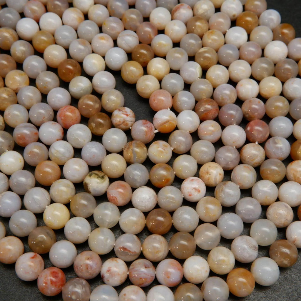 Winter blossom agate beads.
