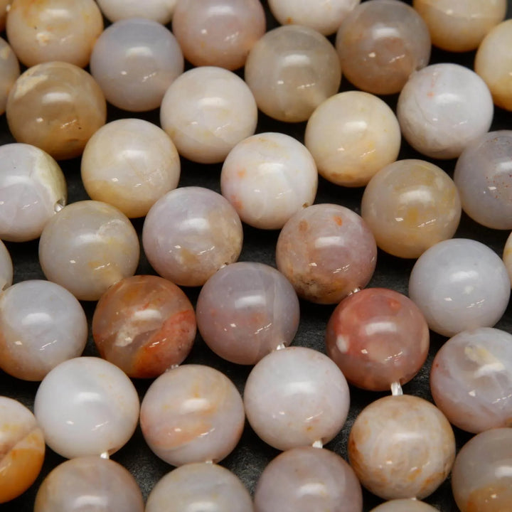 Winter blossom agate beads.