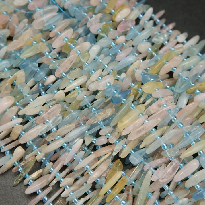 Beryl · Smooth · Sticks · Graduated 10mm to 18mm, Bead, Tejas Beads