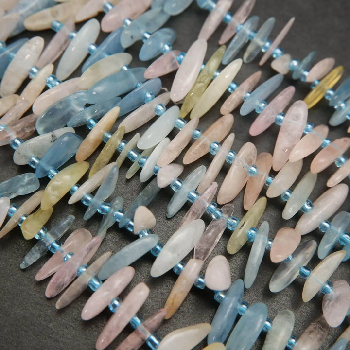 Beryl · Smooth · Sticks · Graduated 10mm to 18mm, Bead, Tejas Beads