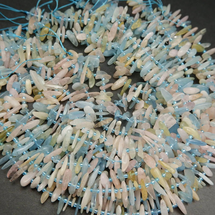 Beryl · Smooth · Sticks · Graduated 10mm to 18mm, Bead, Tejas Beads