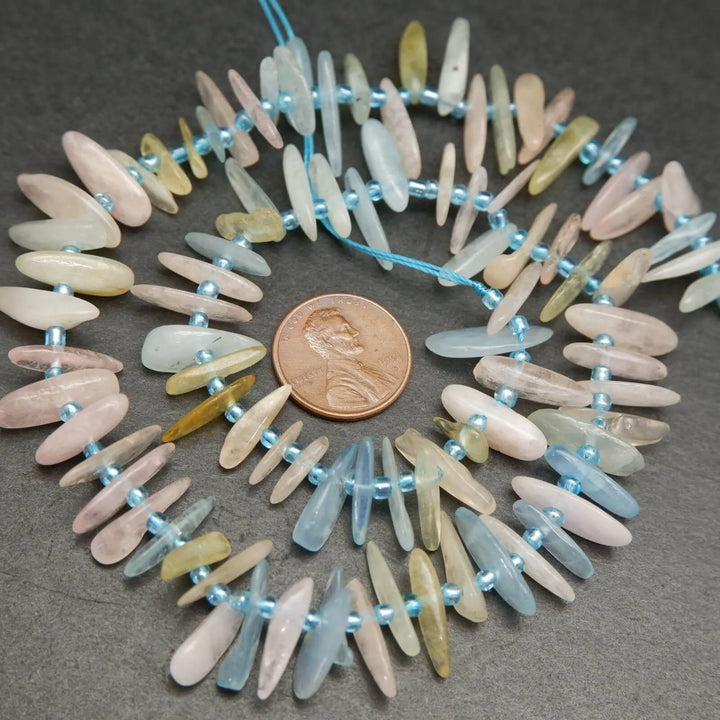 Beryl · Smooth · Sticks · Graduated 10mm to 18mm, Bead, Tejas Beads