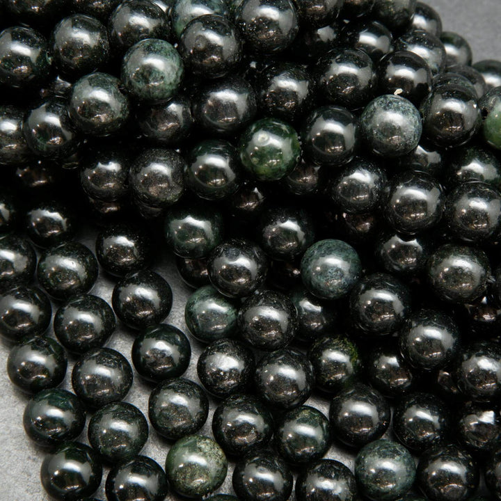 Black jade beads.