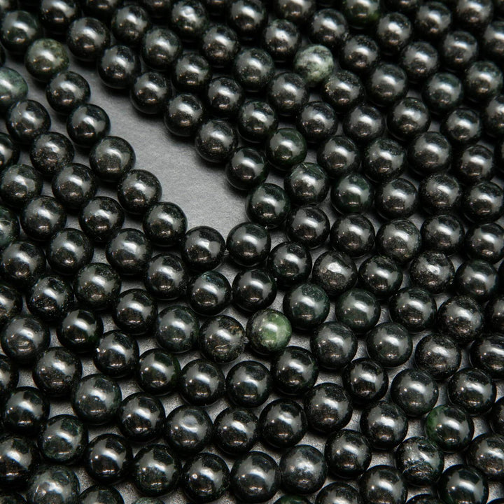 Black jade beads.