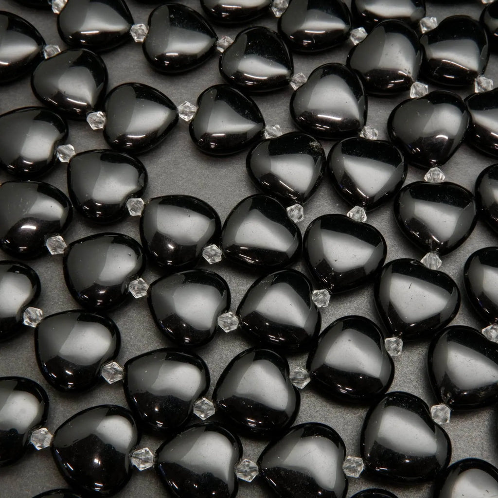 Black Obsidian Beads.
