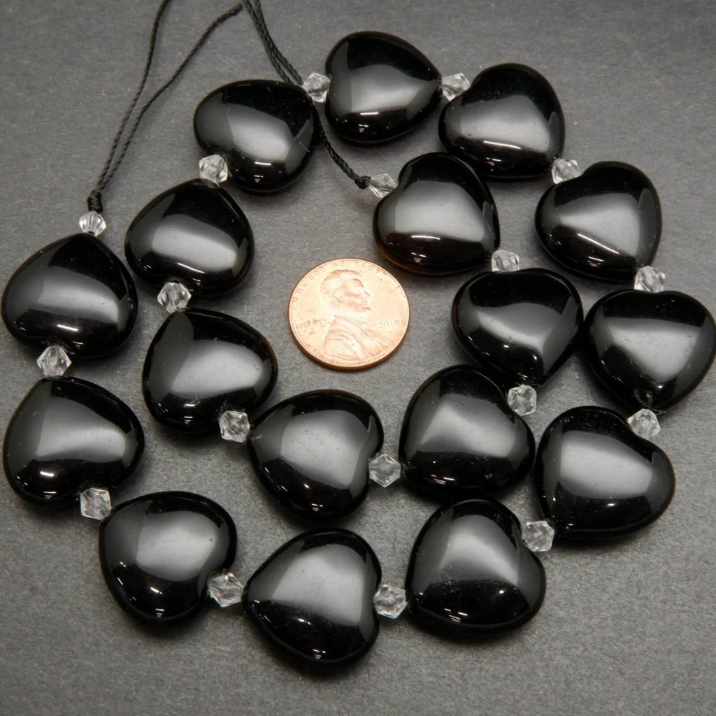 Black Obsidian Beads.