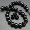 Black Onyx · Smooth · Round · 6mm, 8mm, 10mm · Large Hole · 1/2 Strand, Bead, Tejas Beads
