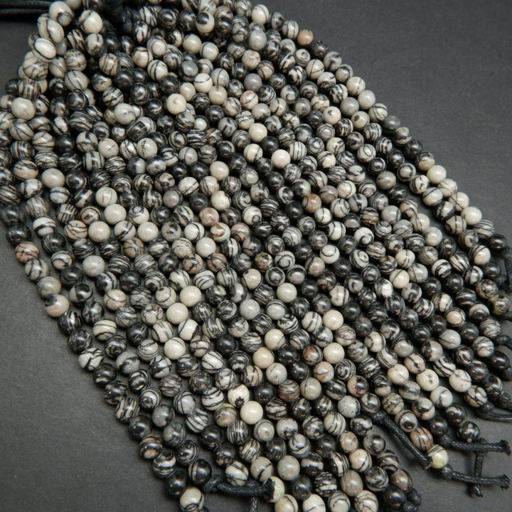Black Picasso Large Hole Beads.