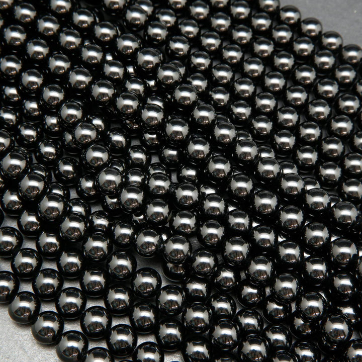 Black spinel beads.