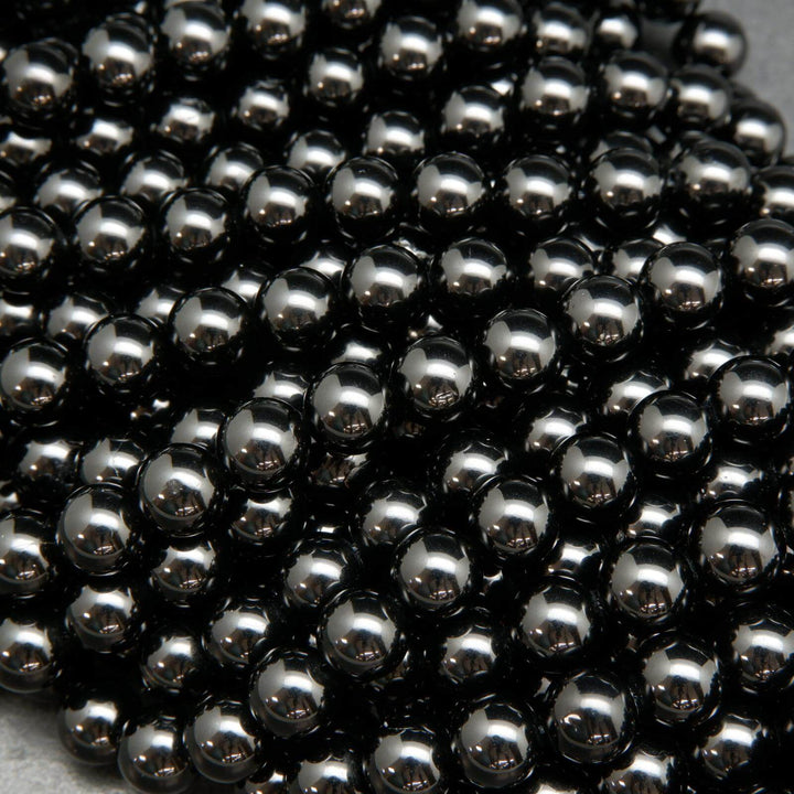 Black spinel beads.