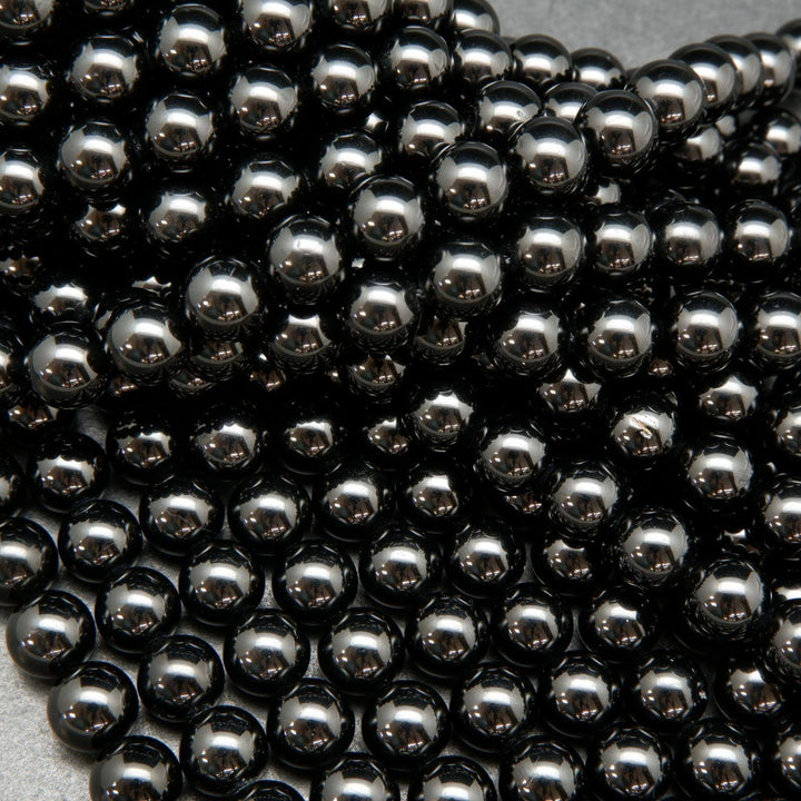 Black spinel beads.