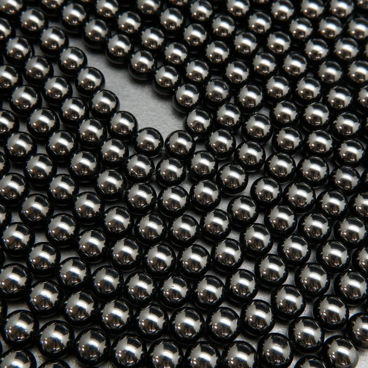 Black Spinel A · Smooth · Round · 6mm, 8mm, 10mm, Bead, Tejas Beads