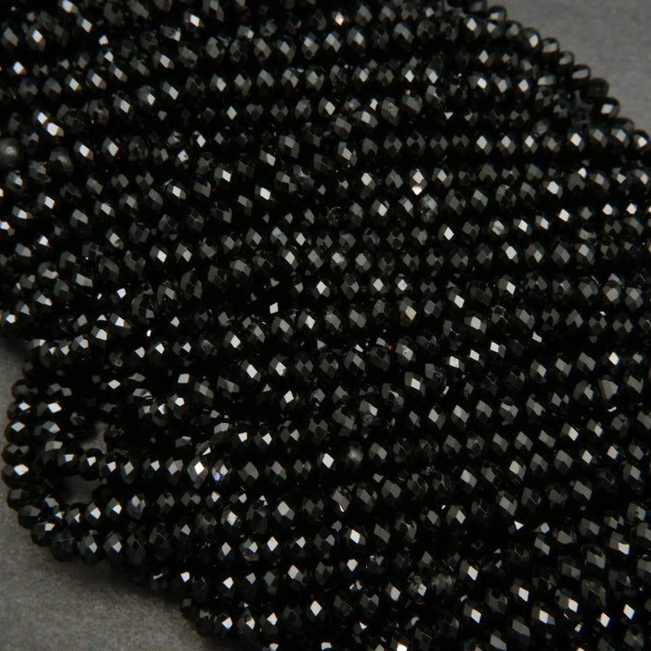 Black tourmaline beads.