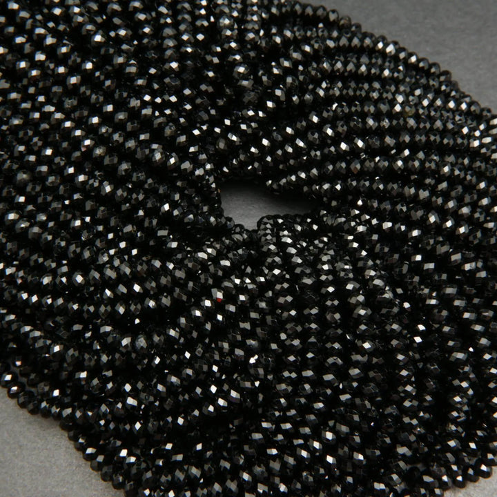 Black tourmaline beads.
