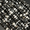 Black & White Zebra Jasper · Smooth · Rondelle · 6mm, 8mm, Bead, Tejas Beads