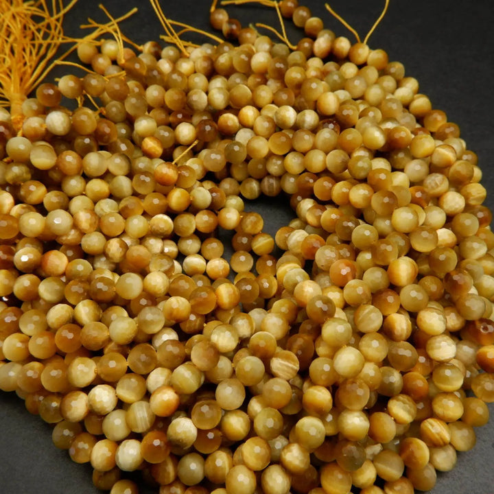 Blonde Golden Tiger Eye Beads.