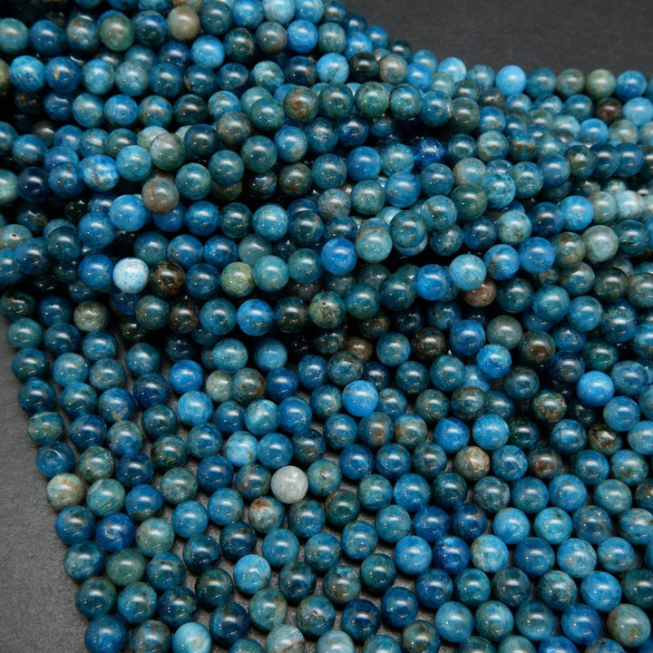 Blue apatite beads.