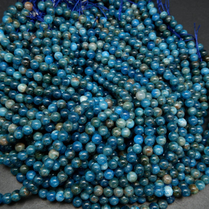Blue apatite beads.