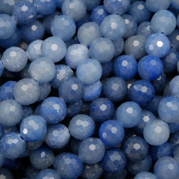 Blue aventurine faceted beads.