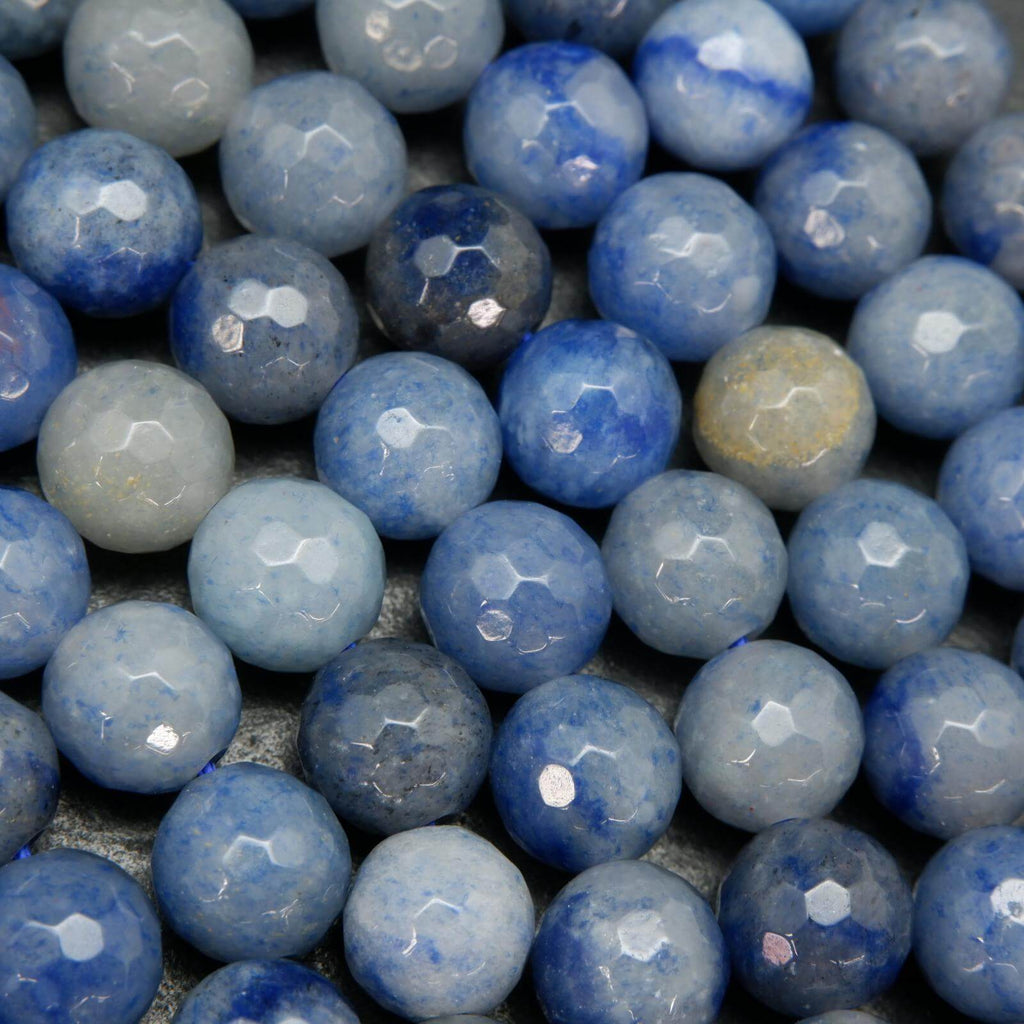Faceted blue aventurine beads.
