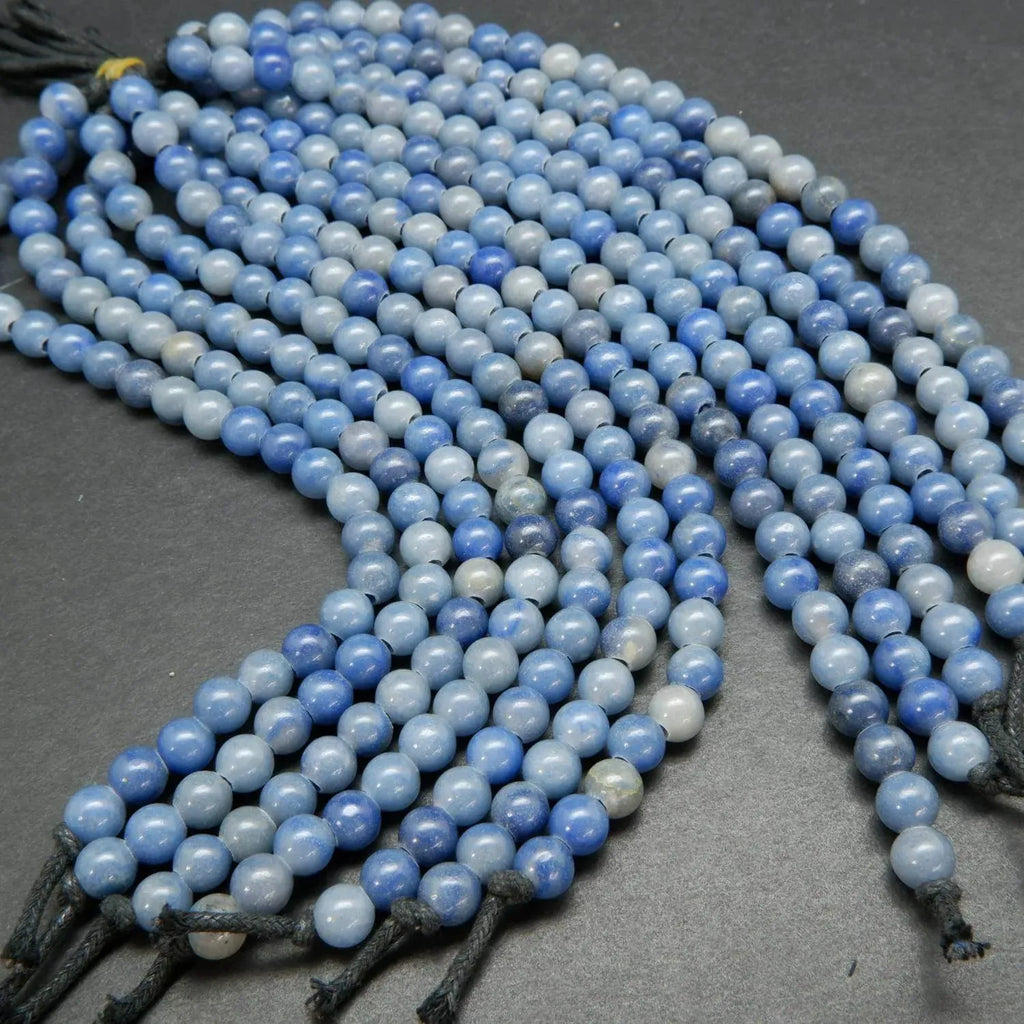 Blue aventurine large hole beads.