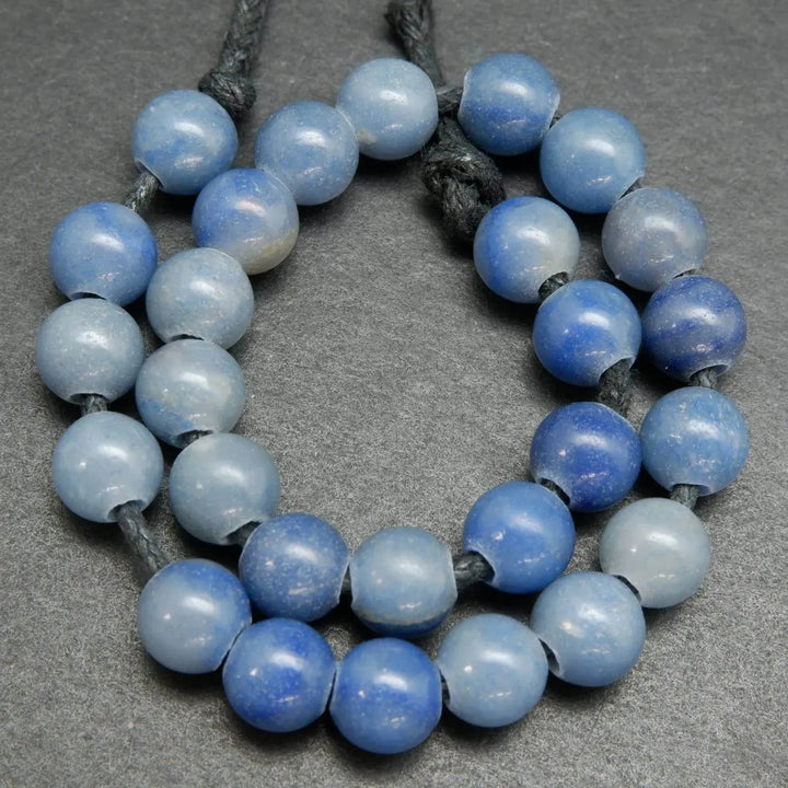 Blue aventurine large hole beads.