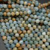 Blue calcite beads.