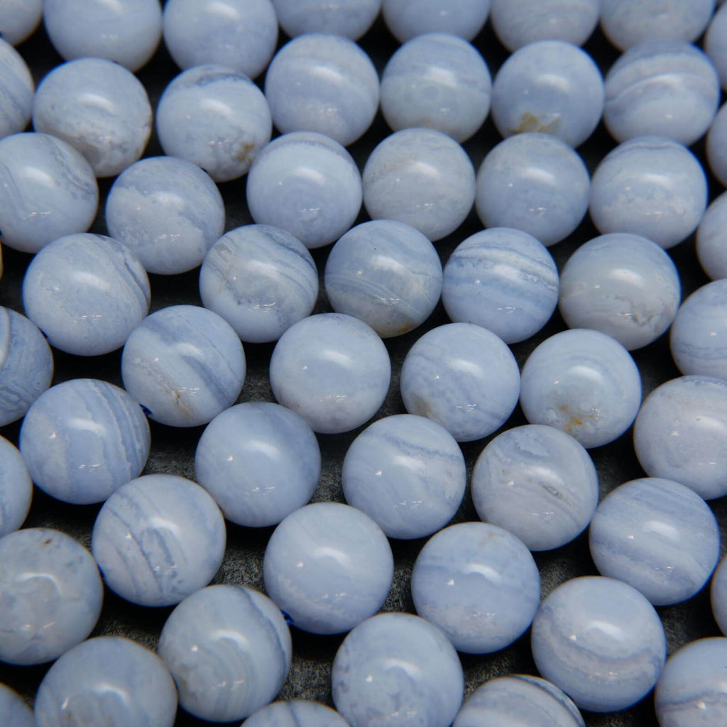 Blue lace agate beads.