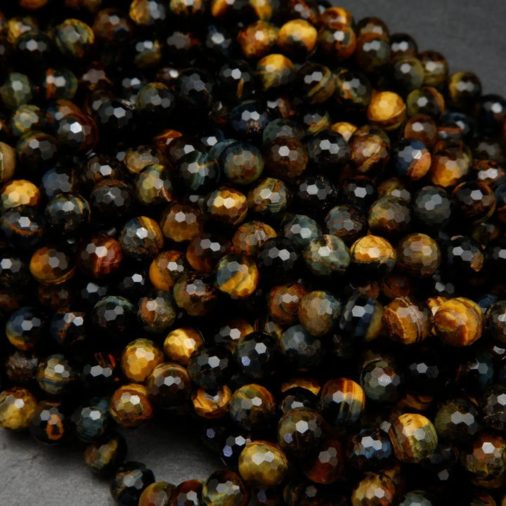 Faceted tiger eye beads.