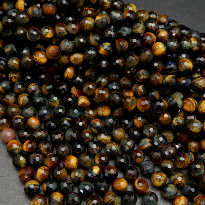 Faceted tiger eye beads.