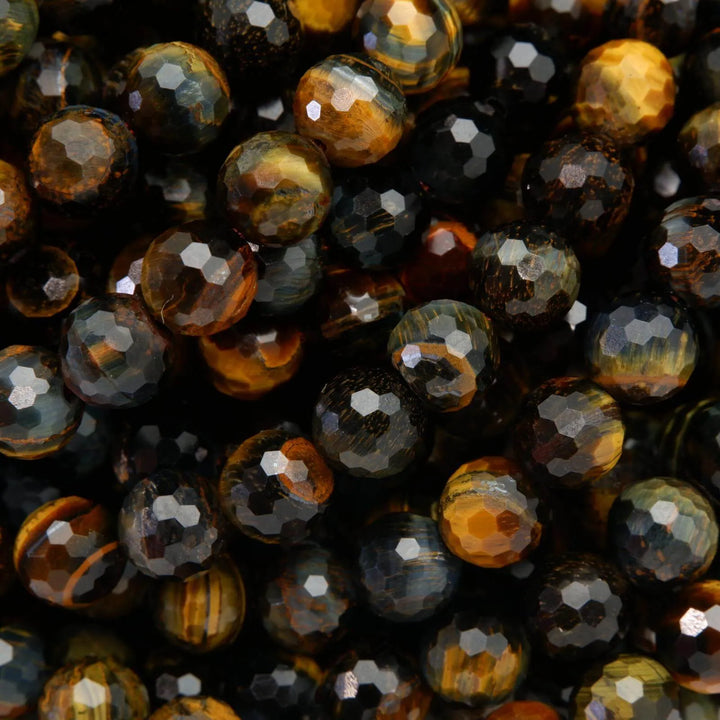 Faceted tiger eye beads.