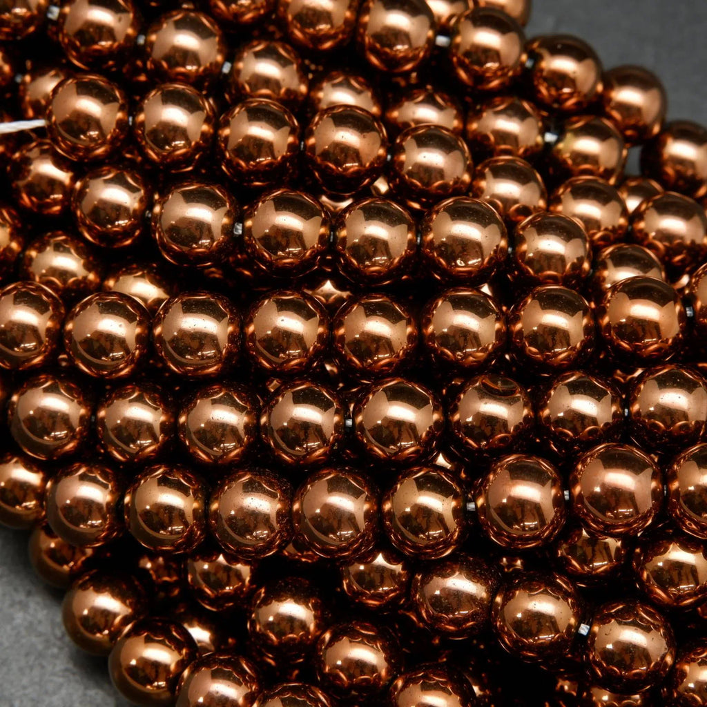 Bronze hematite beads.