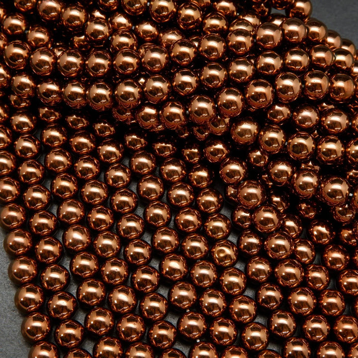 Bronze hematite beads.