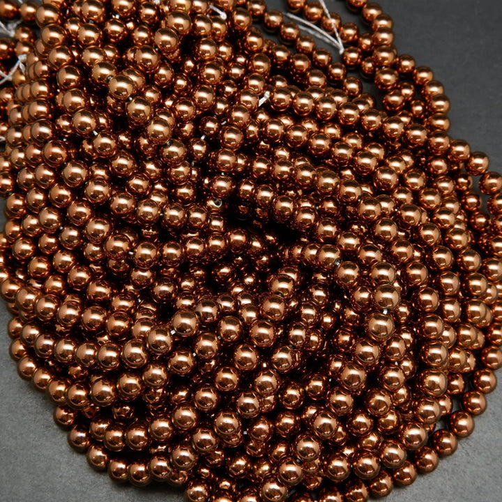 Bronze hematite beads.