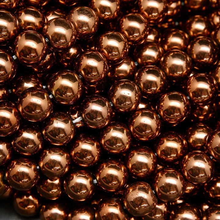 Bronze hematite beads.