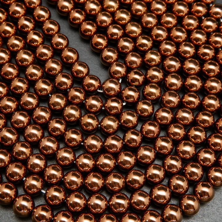 Bronze hematite beads.