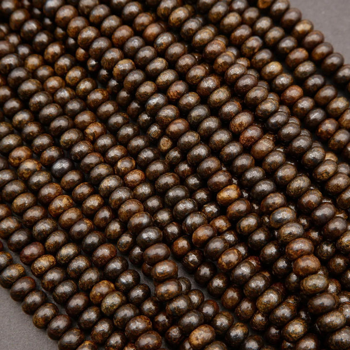 Brown bronzite beads.