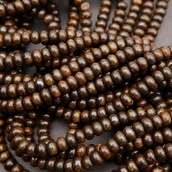 Brown bronzite beads.