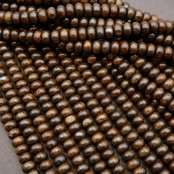 Brown bronzite beads.