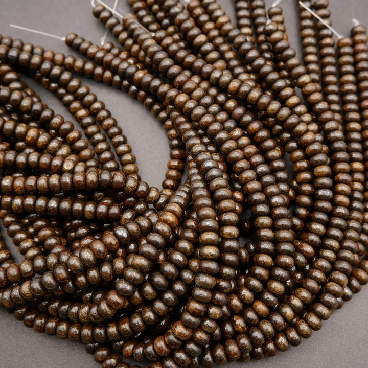 Brown bronzite beads.
