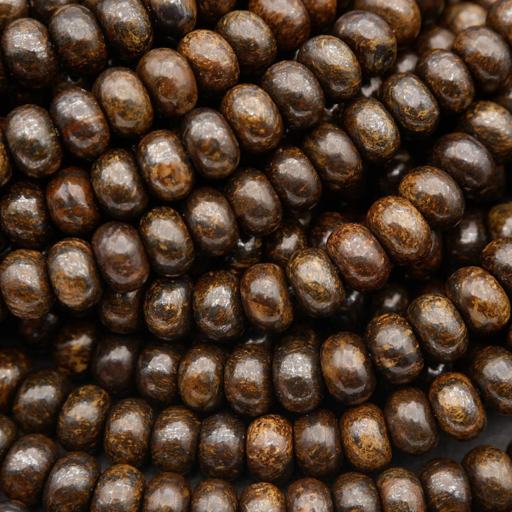 Brown bronzite beads.