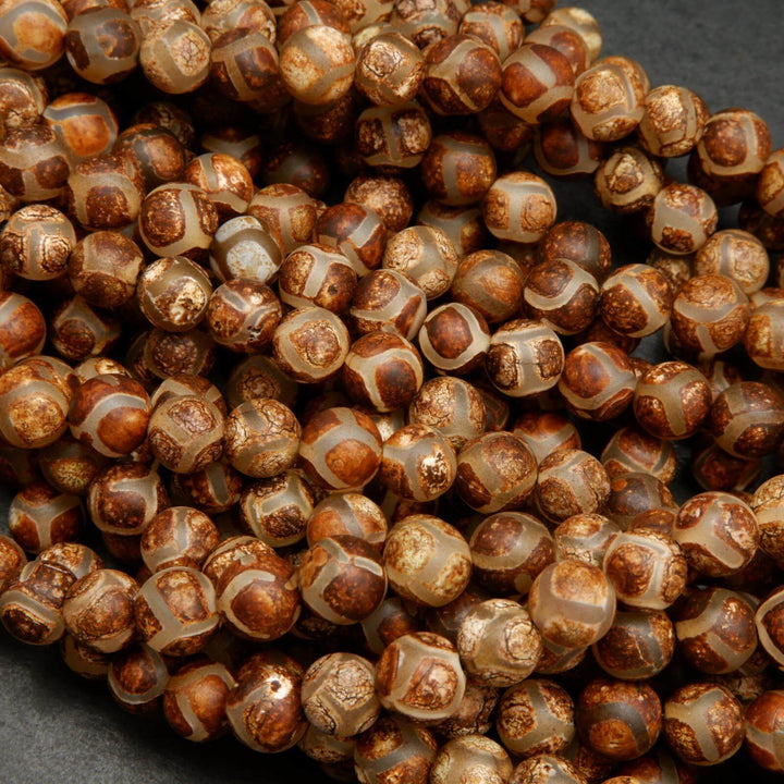 Brown Tibetan beads.
