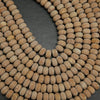 Matte finish brown rondelle wooden jasper beads.
