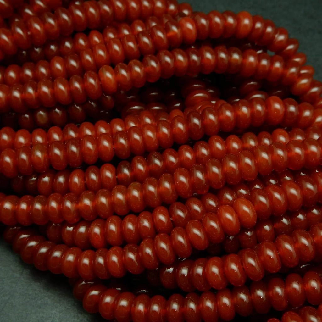 Carnelian beads.