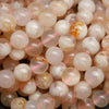 Light pink and peach cherry blossom agate beads.